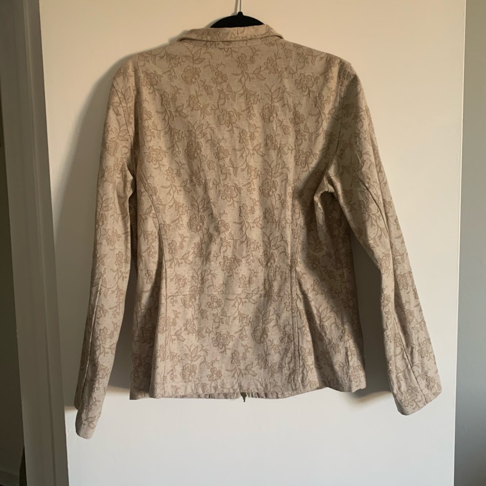 St. John Sport Floral Embroidered Zip-Up Jacket - Picture 5 of 10